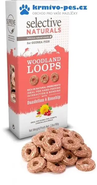 Supreme Selective snack Naturals Woodland Loops 60 Akční Cena