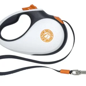 Hit Sezóny Vodítko samonavíjecí 25kg/5m černobílo/oranžová Kiwi