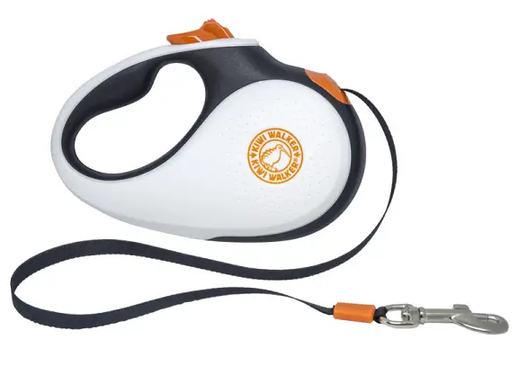 Hit Sezóny Vodítko samonavíjecí 25kg/5m černobílo/oranžová Kiwi