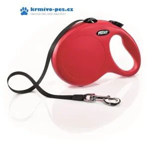 Vodítko FLEXI Classic NEW L pásek 8m/50kg červená Tovární Cena