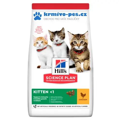 Hill's Feline Kitten Chicken 1,5 kg NOVÝ Víkendová Akce