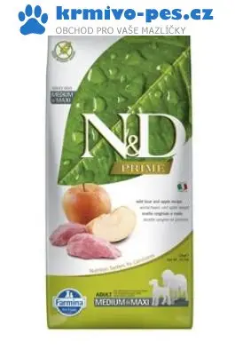 N&D PRIME DOG Adult M/L Boar & Apple 12kg Značkový