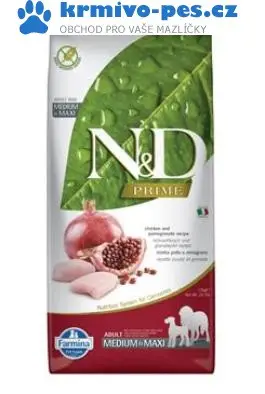 Přímo Od Výrobce N&D PRIME DOG Adult M/L Chicken & Pomegranate 12kg