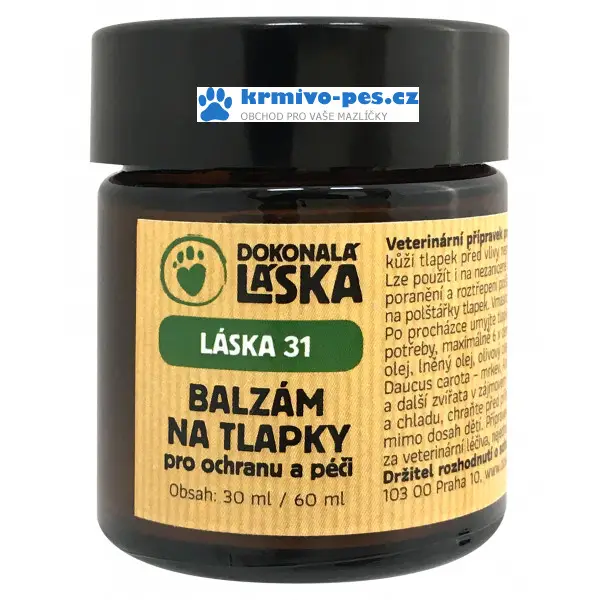 Akční Nabídka LÁSKA 31 Balzám na tlapky pro ochranu a péči 30 ml