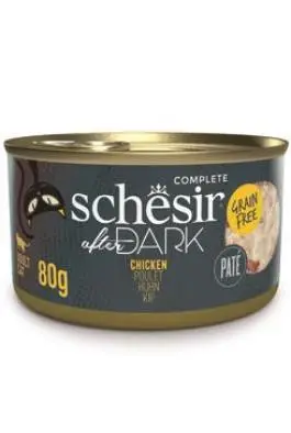 Schesir Cat konzerva After Dark Paté kuře 80g Finální Výprodej