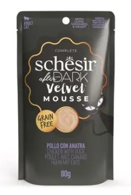 Sleva Schesir Cat kapsa After Dark Velvet Mousse kuře/kachna 80g