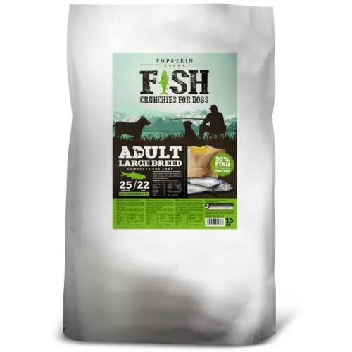 Nejlepší Volba Topstein Fish Crunchies Adult Large Breed 15 kg