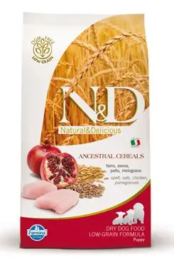 N&D Low Grain DOG Puppy Mini Chicken & Pomegr 2,5kg Dokud Zásoby Vydrží