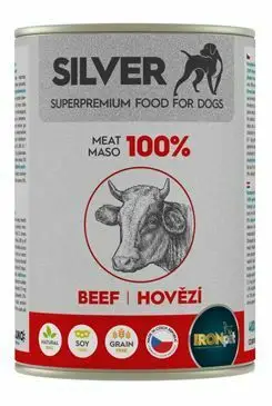 IRONpet Silver Dog konz. Beef 400g Zlevněný