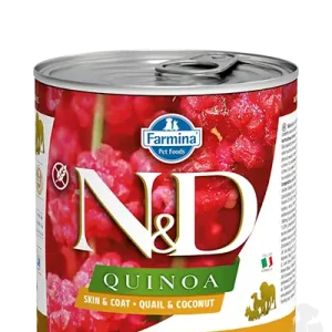 Cenově Výhodný N&D DOG QUINOA Adult Quail & Coconut 285g