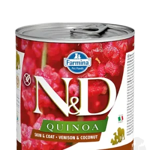 Expresní Doručení N&D DOG QUINOA Adult Venison & Coconut 285g
