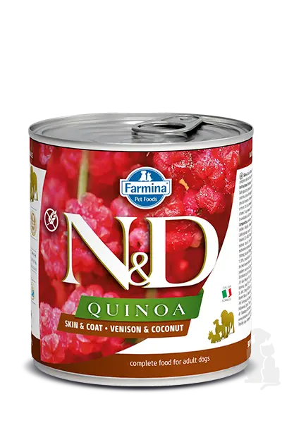 Expresní Doručení N&D DOG QUINOA Adult Venison & Coconut 285g