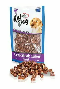 Must-Have Pochoutka KIDDOG mini kostičky z jehněčího masíčka 80g