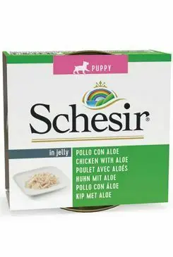 Schesir Dog konz. Puppy kuře/aloe 150g Výprodej