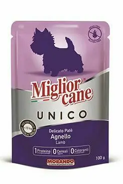 Bezpečná Platba Morando Miglior Cane Unico kapsa pro psy jehněčí 100g