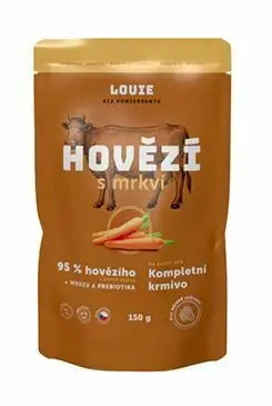 Ihned K Objednání Louie Dog kapsa Hovězí s mrkví 150g
