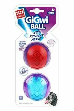 Tovární Cena Hračka pes GiGwi Ball míček M, 2ks/ karta, pískací
