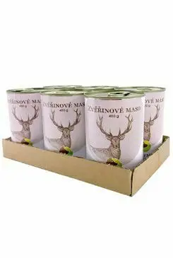 BOHEMIA MASO Zvěřinové ve vlastní šťávě SIX PACK6x400g Tovární Cena