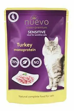 Nuevo kočka kapsa Sensitive Krůtí Monoprotein 85g Koupit Online