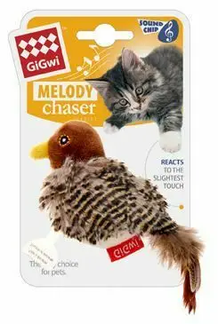 Hračka kočka GiGwi Melody Chaser Ptáček se zvuk.čipem Přímo Od Výrobce