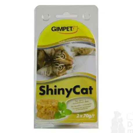 Autentický Gimpet ShinyCat konz. tuňak&krevety&maltóza 2x70g