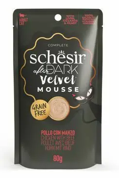 Akční Nabídka Schesir Cat kapsa After Dark Velv.Mousse kuře/hově.80g