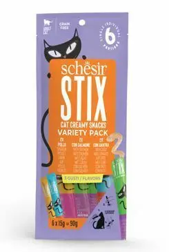 Schesir Cat pochoutka Stix Liquid Snack Variety 6x15g Pouze Dnes