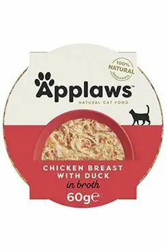 Ověřený Applaws Cat miska Adult Broth kuřecí prsa s kachnou60g
