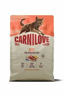 Carnilove Cat True Fresh Dry Beef Steril. Adult AB 2kg Cenový Hit