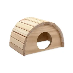 Domek SMALL ANIMAL Půlkruh dřevěný 24 x 17 x 15 cm Zlevněný