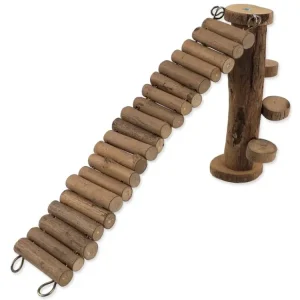 Nízká Cena Prolézačka SMALL ANIMALS dřevěná se schůdky 30 cm